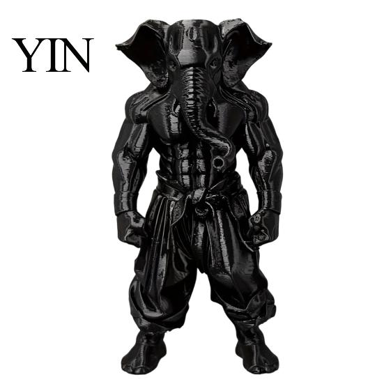 Fitness Enthusiast Gift 3D Printed Elephant Fighter Figurine, Mythical Fighting Style Ornament, Animal Gaming Cabinet Ornament Statue Desk Decor