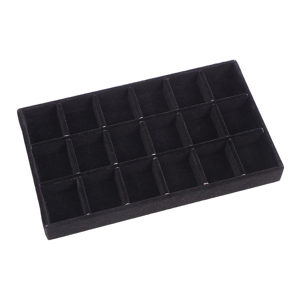 Velvet Jewelry Box – Ring and Earring Tray with Bracelet Compartment