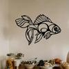 Hand Forged Metal Wall Sculpture Fish Art Decor
