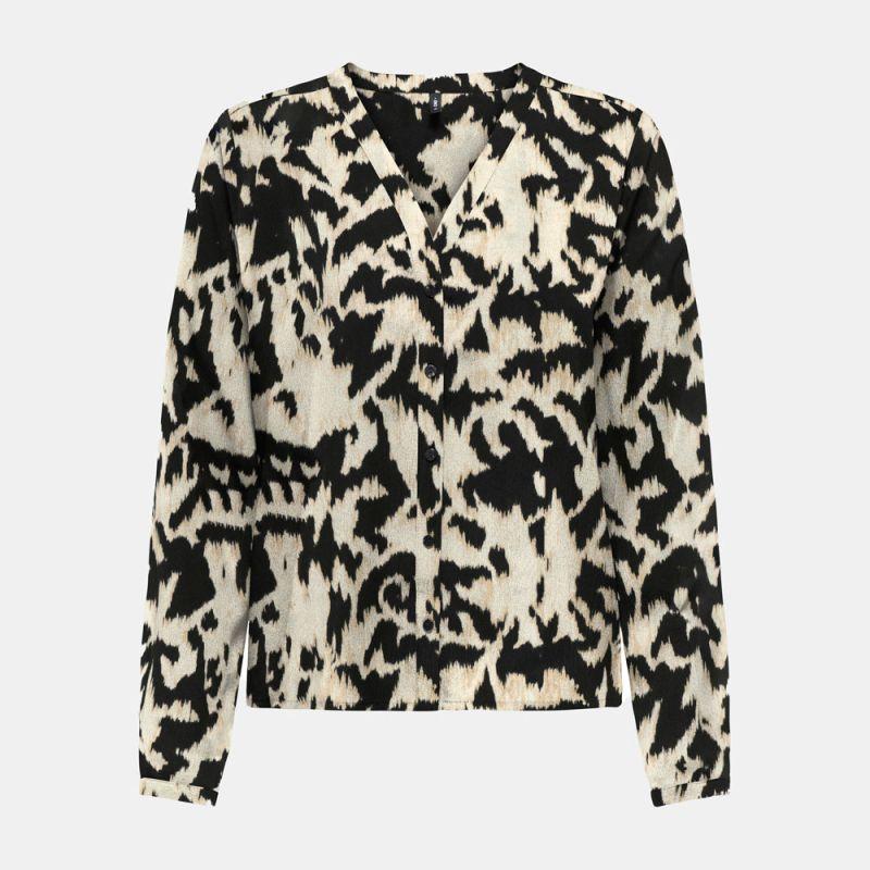Chemisier fluide imprimé Lenia col v Femme ONLY