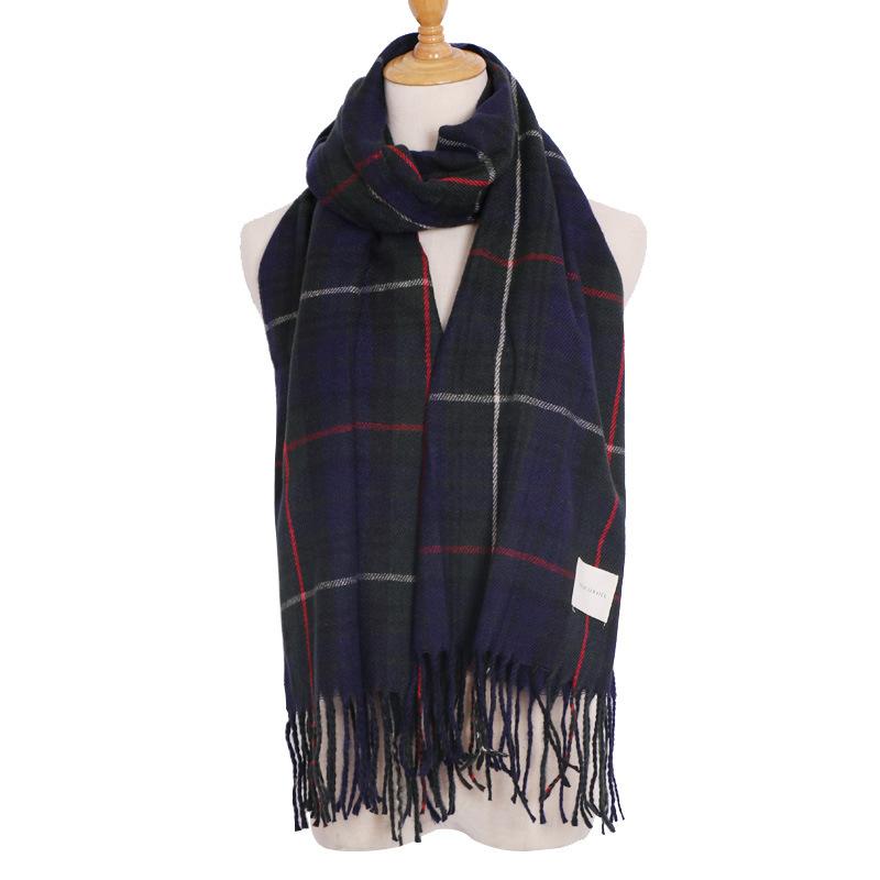 Scarf Women Luxury Plaid Warm Travel Scarf Cashmere Winter Pashmina With Tassel Shawl Wraps Bufanda Long Casual New