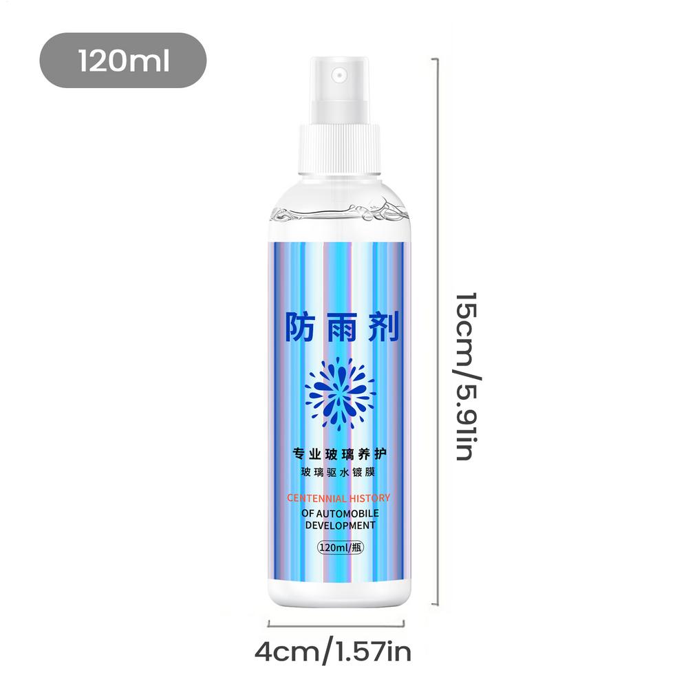 120ml Car Windows Anti-Fog Spray Long-Lasting Rain Repellent Clear Vision for Windshield, Driving in Rainy & Humid Weather