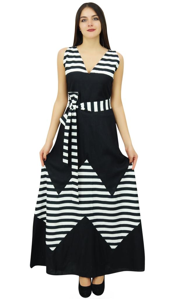 Bimba Womens Long Maxi Dress Sleeveless Black Rayon Gown Chic Holiday