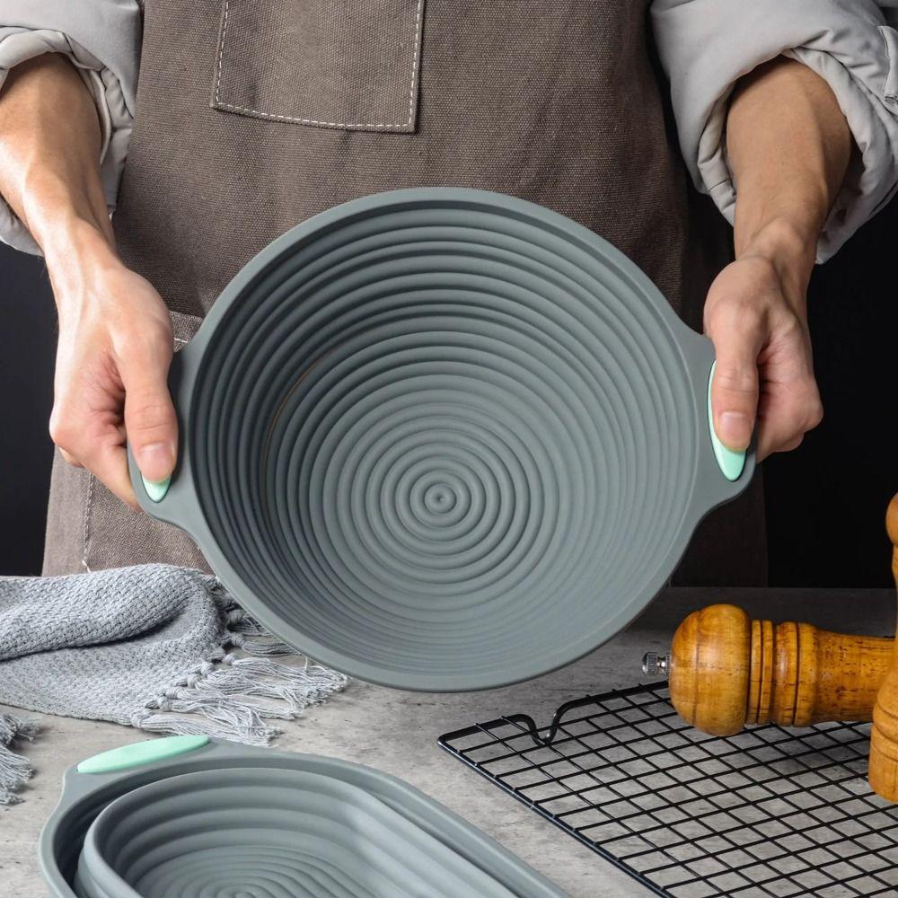 Food Grade Silicone Dough Fermentation Bowl Nonstick Surface Fermentation Container  Home Baking