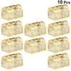 10pcs Candy Box Treasure Chest Shape Sugar Containers Holder Gift Storage Case Party Wedding Hand Gift Hollow Candy Box