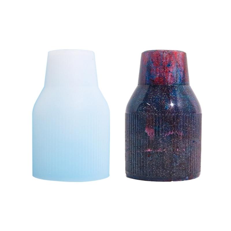 

Stripe Vase Silicone Mold Simple Style Makeup Pen Holder Resin Mold Flower Vase Ornament Epoxy Mold Home Decorations