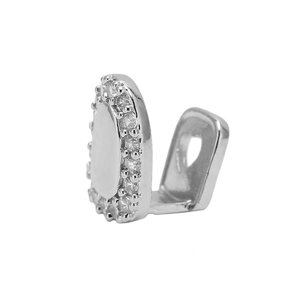 Parlayan Tek Hip Hop Takma Diş Cadılar Bayramı Festivali Hip Hop Diş Dekorasyonu Erkekler Kadınlar içinGümüş