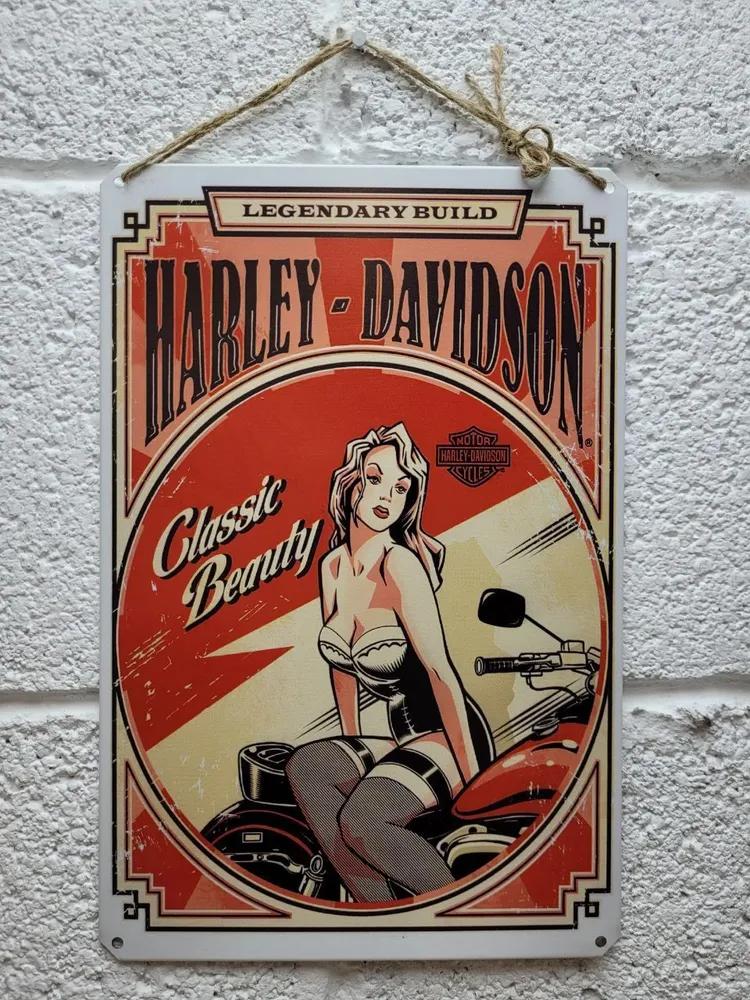 Metal Tin Sign Harley Davidson Motorcycle Poster Retro Wall Art Home Decor