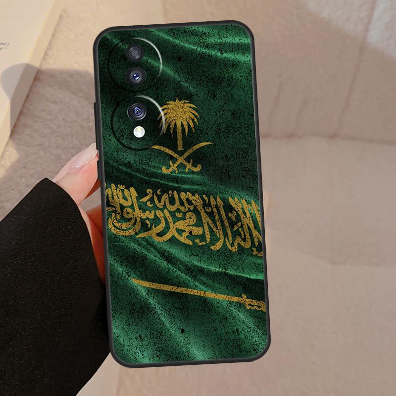 Kingdom of Saudi Arabia Flag For Honor Magic V5 5 6 7 Pro Case For Honor 200 400 Lite 50 70 90 X8a X8b X9a X9b X9c Cover