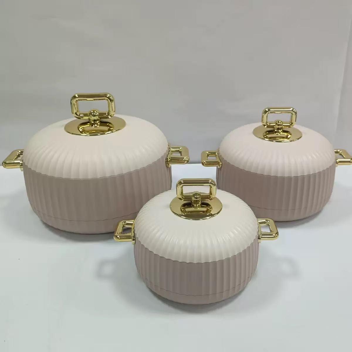 3-Piece Insulated Lunch Box Set (1L, 2L, 3.5L) - Keeps Food Warm