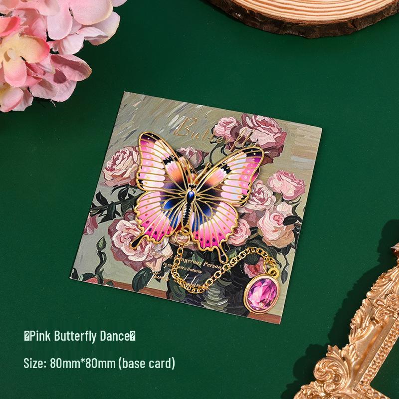 Retro Butterfly Metal Bookmark - Exquisite Chinese-Style Gift for Teachers