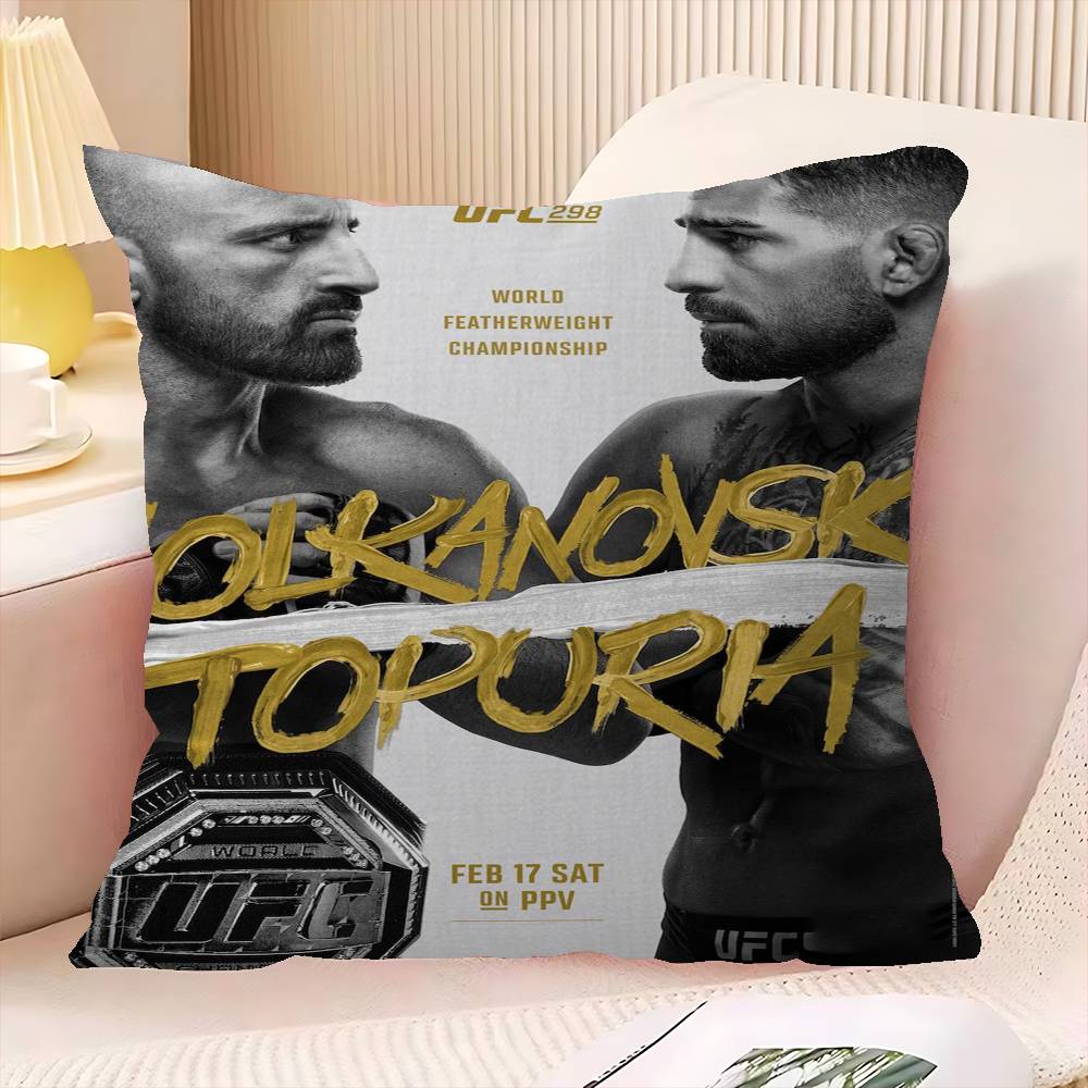 U-Ultimate Fighting Championship UFC Polštář Dárek Dekorace do domácnosti a kanceláře Polštář do ložnice, na pohovku, do auta Potah na polštář
