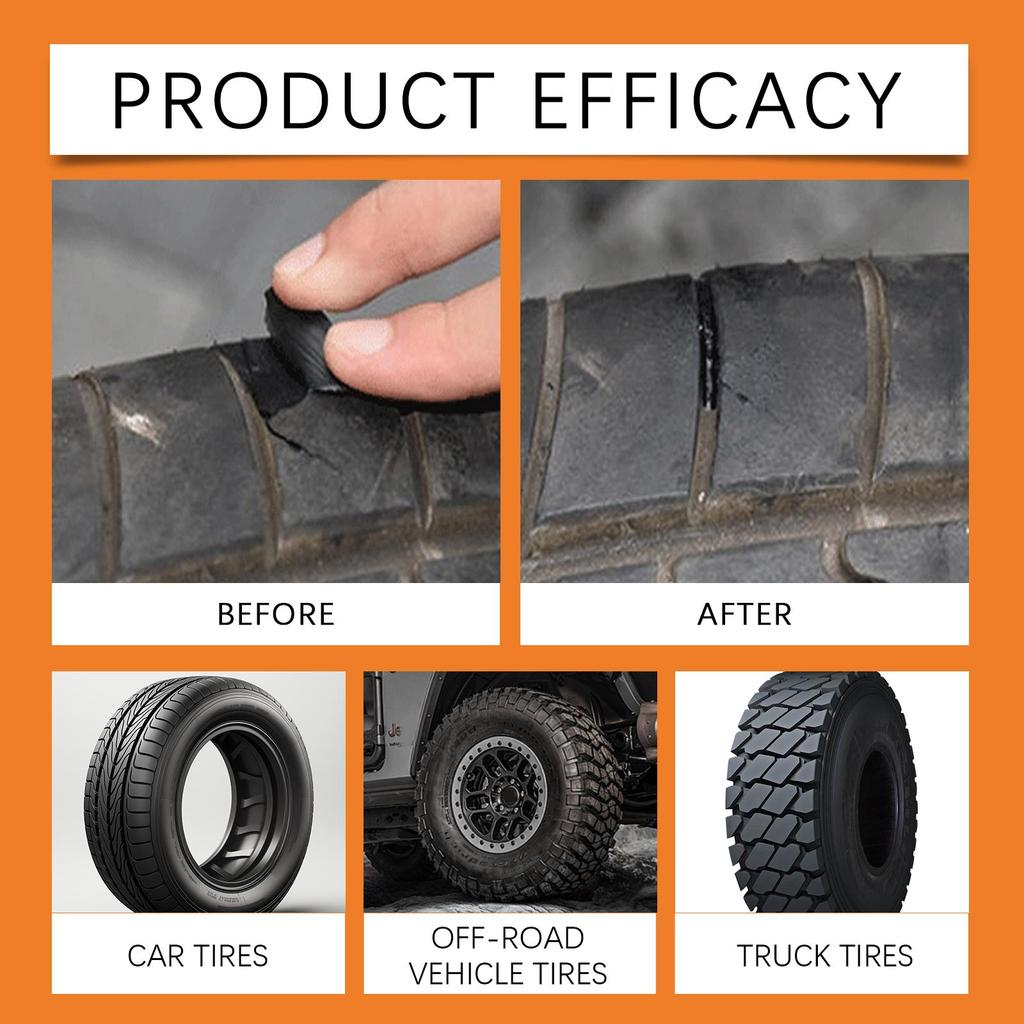 Homonth Car Tire Repair Gel Repair Car Tire Side Crack Scratch Daily Care Repair Gel