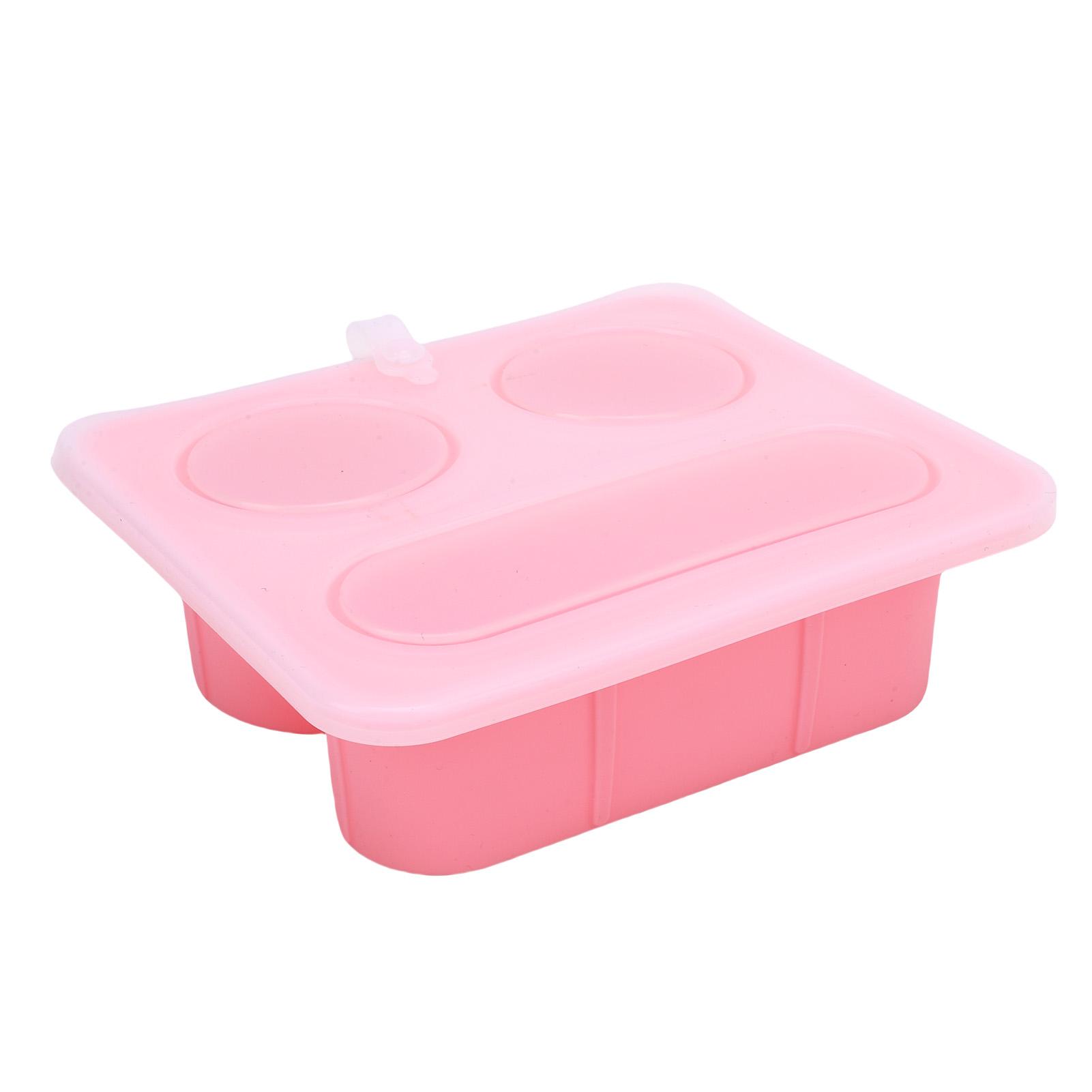 Контейнер для снеков безопасный для микроволновой печи и посудомоечной машины многоразовый силиконовый бокс для снеков с 3 отделениями герметичная крышка для соусов L 990₽