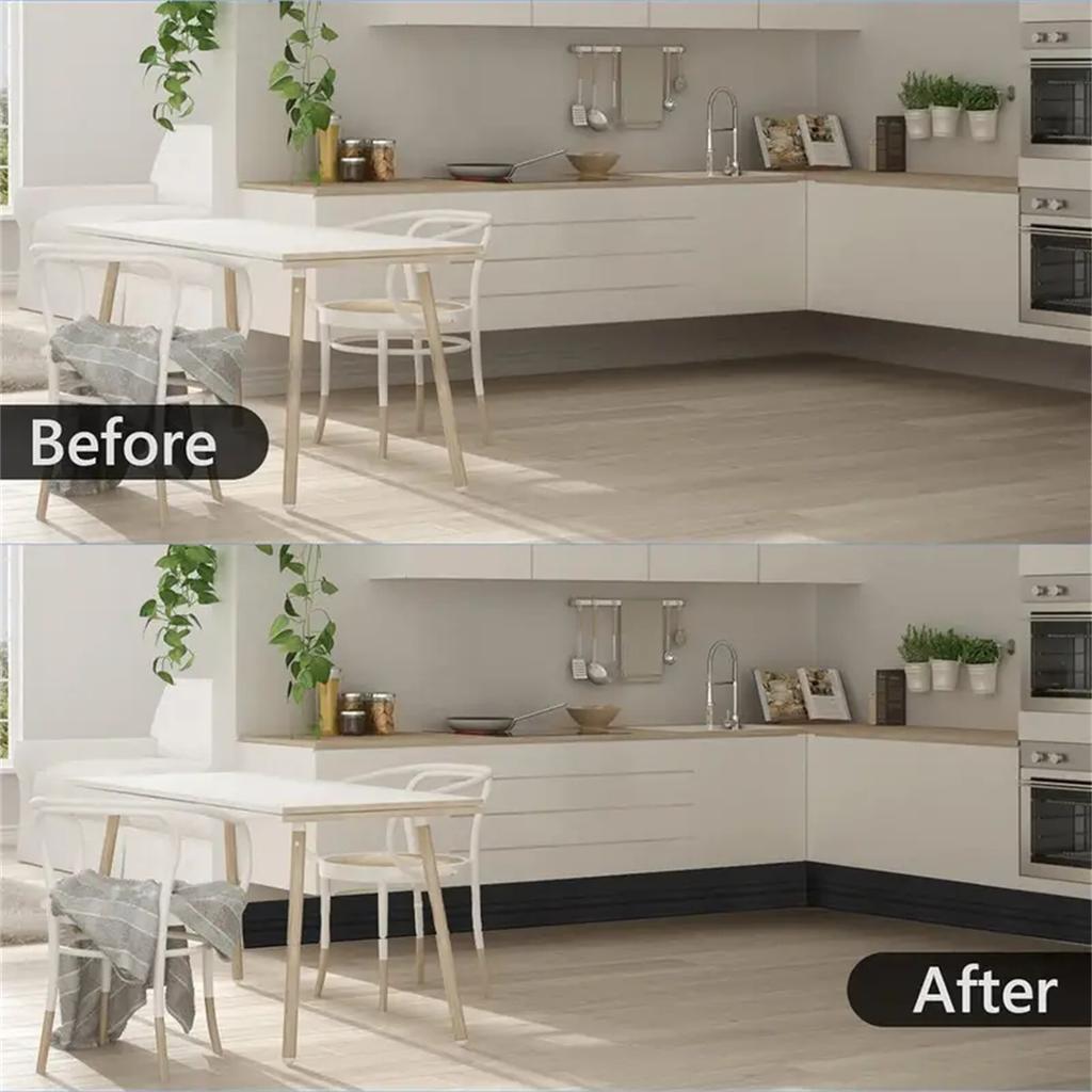 1Pc 2M Self-adhesive Foam Baseboard Wall Stickers Waistline TV Background Floor Corner Skirting Board Stickers Wall Decoration