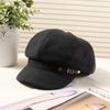 Autumn and winter octagonal hat women's fashion sunshade cap outdoor shopping casual versatile beret