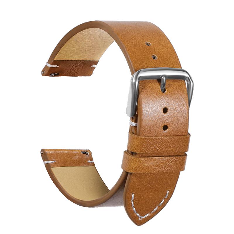 Calfskin Genuine Leather Watchbands Quick Release Watch Band 18mm 20mm 22mm 24mm Strap for Huawei Gt3/4 46mm Watches Accessories