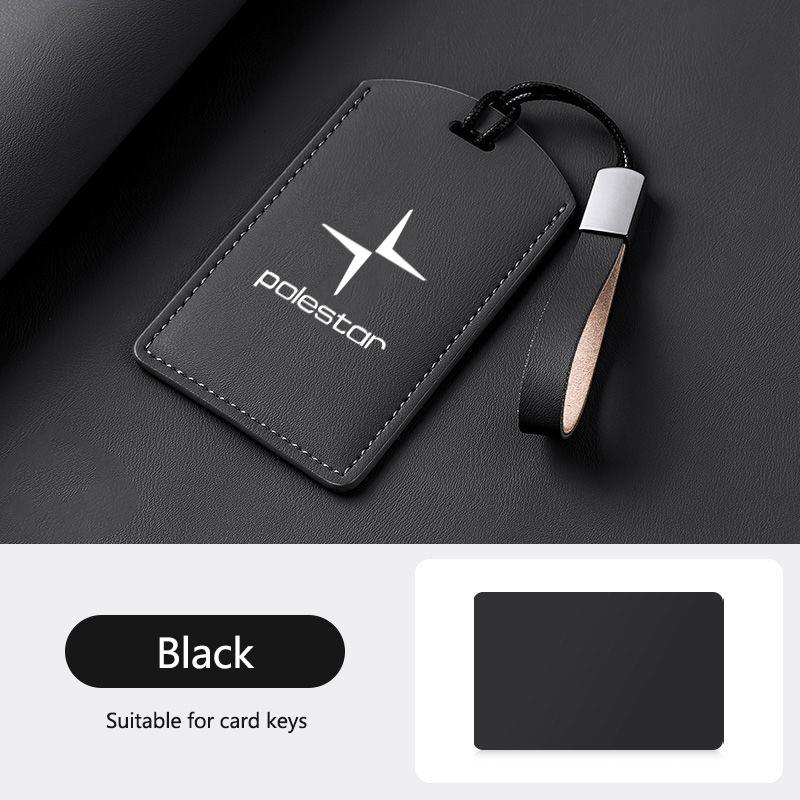 Leder Auto Smart NFC Karten Schlüssel Etui Abdeckung Schlüssel Tasche Schale Halter Für Volvo Polestar 3 Polestar 4 2023 2024 Schlüssel Schutz Zubehör