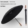 Vintage Wood Handle Automatic Windproof Long Umbrella