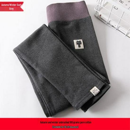 Women's High-Waisted Fleece-Lined Cotton Leggings, Slimming & Warm for Outdoor Wear, Perfect for Autumn & Winter.