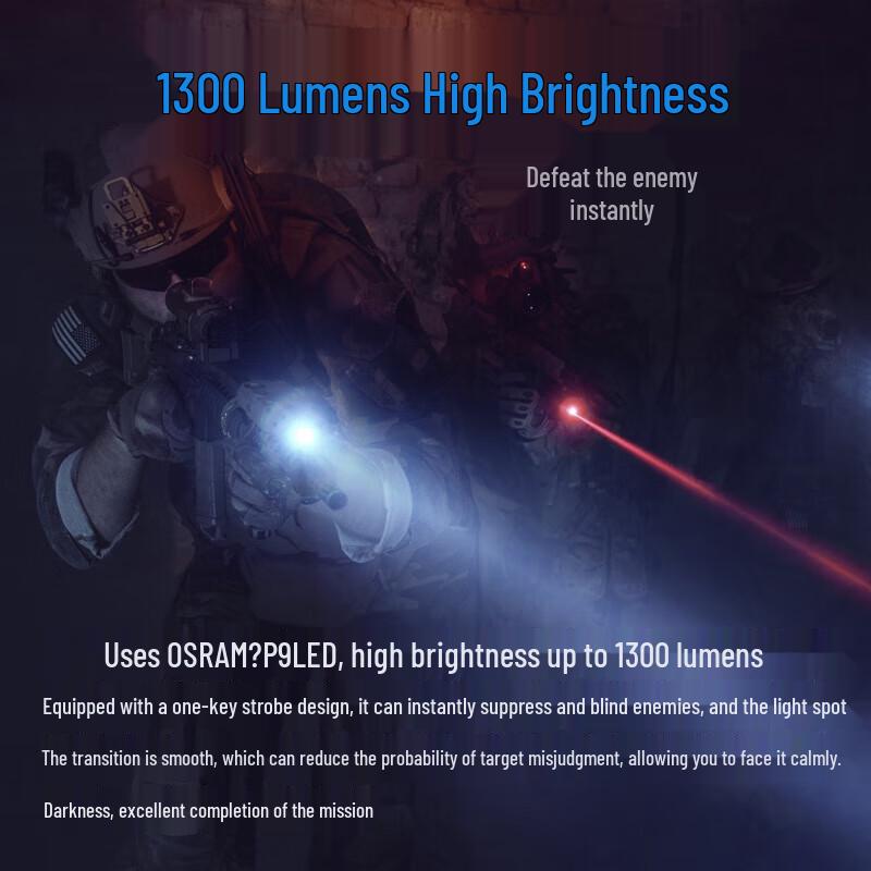 Nitecore TA30 1300 Lumen Tactical Flashlight with FR-1 Ring