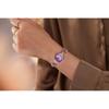 Time100 Women's Quartz Bracelet Watch Purple with Crystal Band, Waterproof, Multifaceted Glass, Gift Box