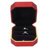 Ring Display Box Flocking Inner Elegant Jewelry Protective Storage Gift Box with Light for Engagement WeddingRed