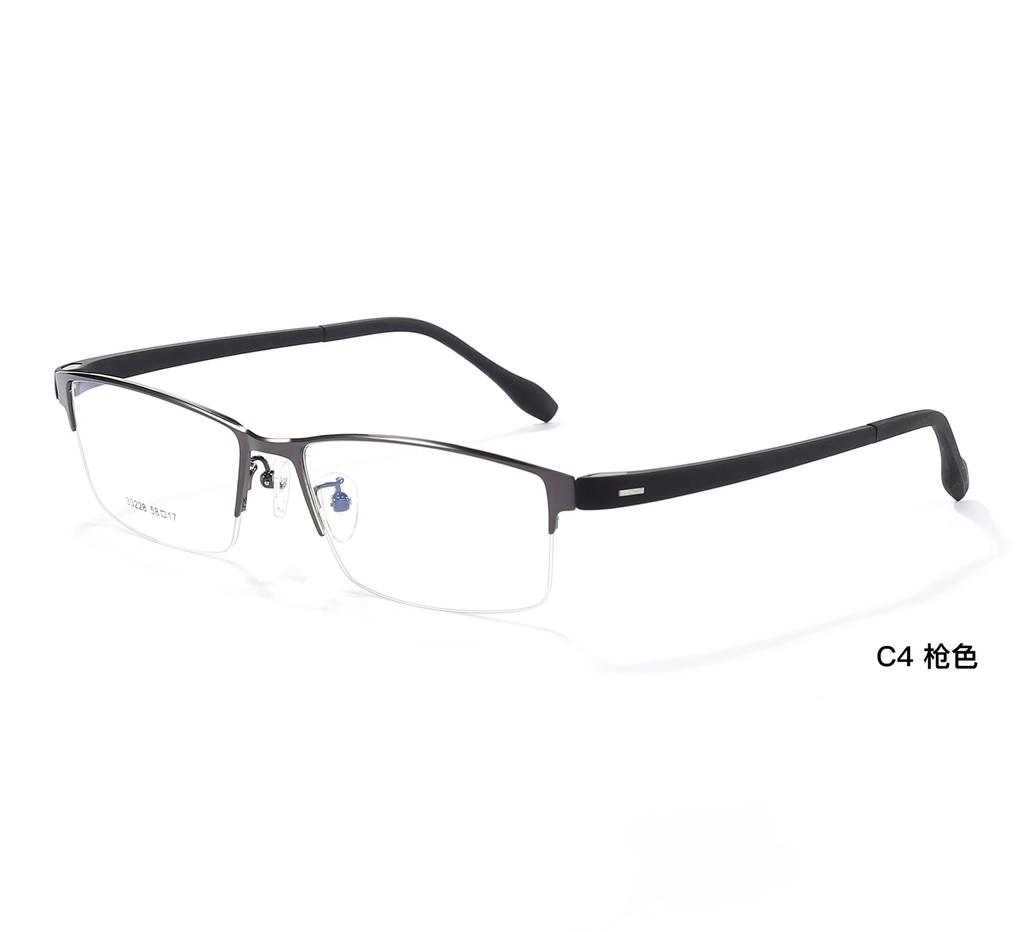 Prescription Glasses Men Half Frame Big Size 150mm Progressive Multifocal Presbyopia Glasses Prescription Glasses for Distance