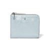 Jill Stuart Women's Slim Bi-Fold L-Zip Wallet, Breeze, Antique Lamé with Original Charm, JSLW4AS2
