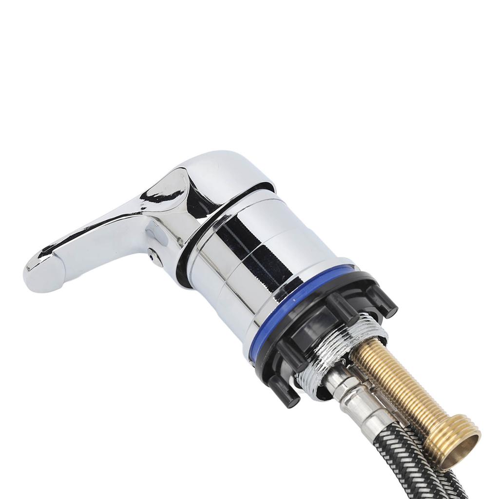 Shampoo Faucet Sprayer Kit Accessory 23.6in Tap 47.2in Hose Hot Cold Mixer Medium Plated Faucet Replacement Set