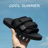 Fashion Summer Outdoor Men Slippers Hook&Loop Canvas Casual Couple Shoes Slip-on Beach Slippers Sandals Women Shoes Flip Flops Hombre