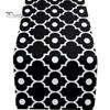 Easy Care Table Decor Modern Geometric Runner, Black And White Checkered Washable Rectangular Desk Runner 72 Inch Striped for Dining Decorative Cover
