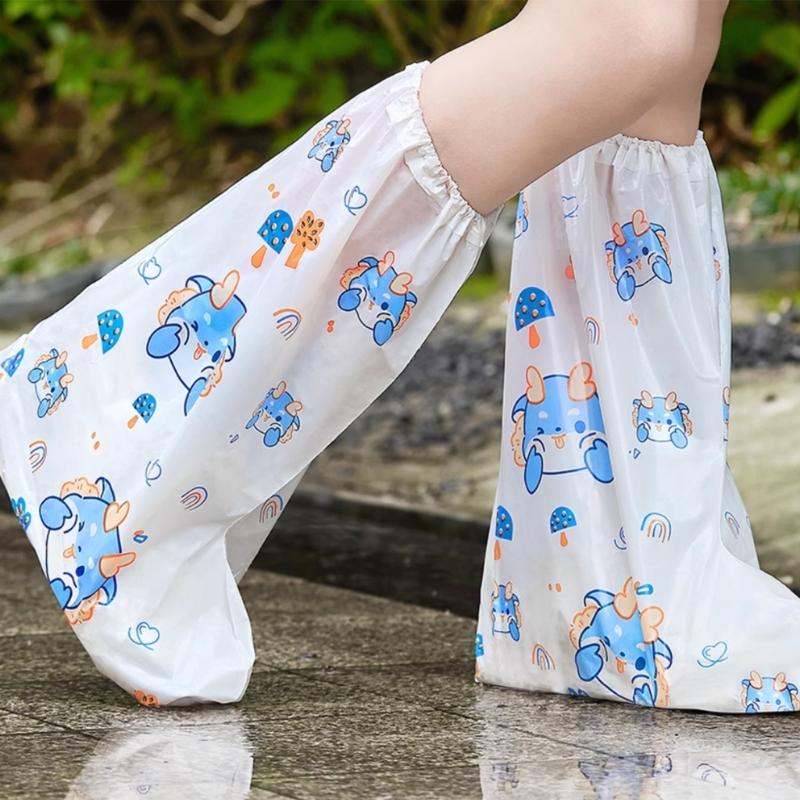 High Top Design Shoe Covers Disposable Water Resistant Boot Covers Overshoes Shoe Protectors Thickened Rain Shoes