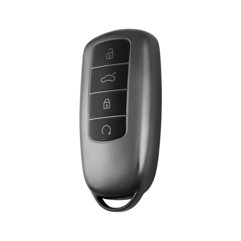 Chery Exeed Key Case for Tiggo 7, TX, Lanyue/Lingyun, Zhuifeng - Titanium Gold Gray with Buckle