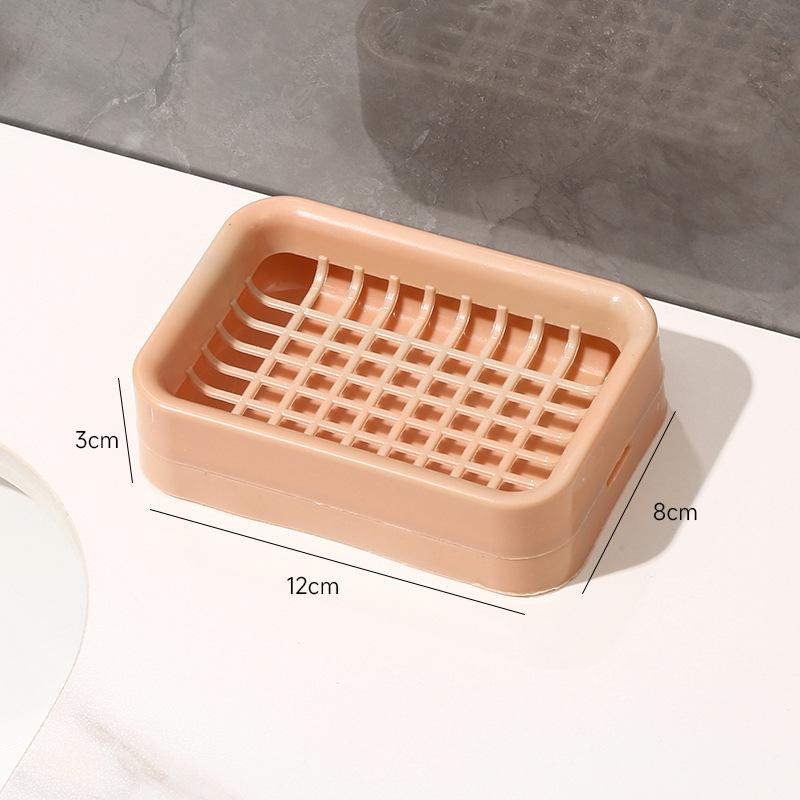 

Двухслойная дренажная мыльница, Несверлящая мыльница для ванной комнаты, Стеллаж для хранения в ванной комнате, Присоска, Двухслойная мыльница 12*8.2*3.3cm розовый