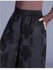 Chinese Style Jacquard Anti-Aging Down Cotton Pants for Middle-Aged Women - Autumn/Winter Cropped Casual Boots
