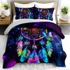 3PC Galaxy Dreamcatcher Bedding Set Bohemian Duvet Cover with 2 Pillowcases for Dreamy Bedroom Or Guest Room Decor