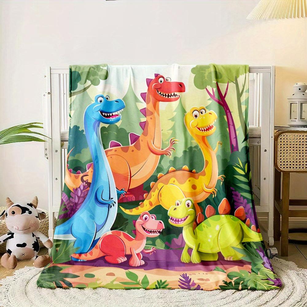 1pc Dinosaur Blanket Printed Thin Blanket.Four Season Blankets Suitable for Sofas,beds,living Rooms,travel,soft and Nap Office Shawl Blanket