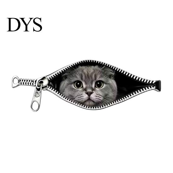 High-definition Car Decal Stickers Zipper Cat Shape Adhesive Waterproof Scratch Cover Paint Protection Sticker Durable Decals for Cars Electric