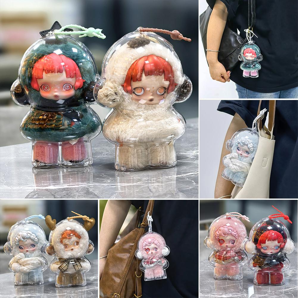 3/1Pcs For Skullpanda Winter Symphony And Impressionnisme Series Transparent  Protective Cover Portable Case With Hook Strap