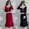 With a coat, retro Xiaoxiangfeng top, skirt design is chic, celebrity inner wear, waist and thin suit