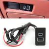 Dual USB and Type C Ports Car Charger for Nissan Patrol Y60 Y61 Phone Charger Auto Adapter 12V 2.1A LED Light
