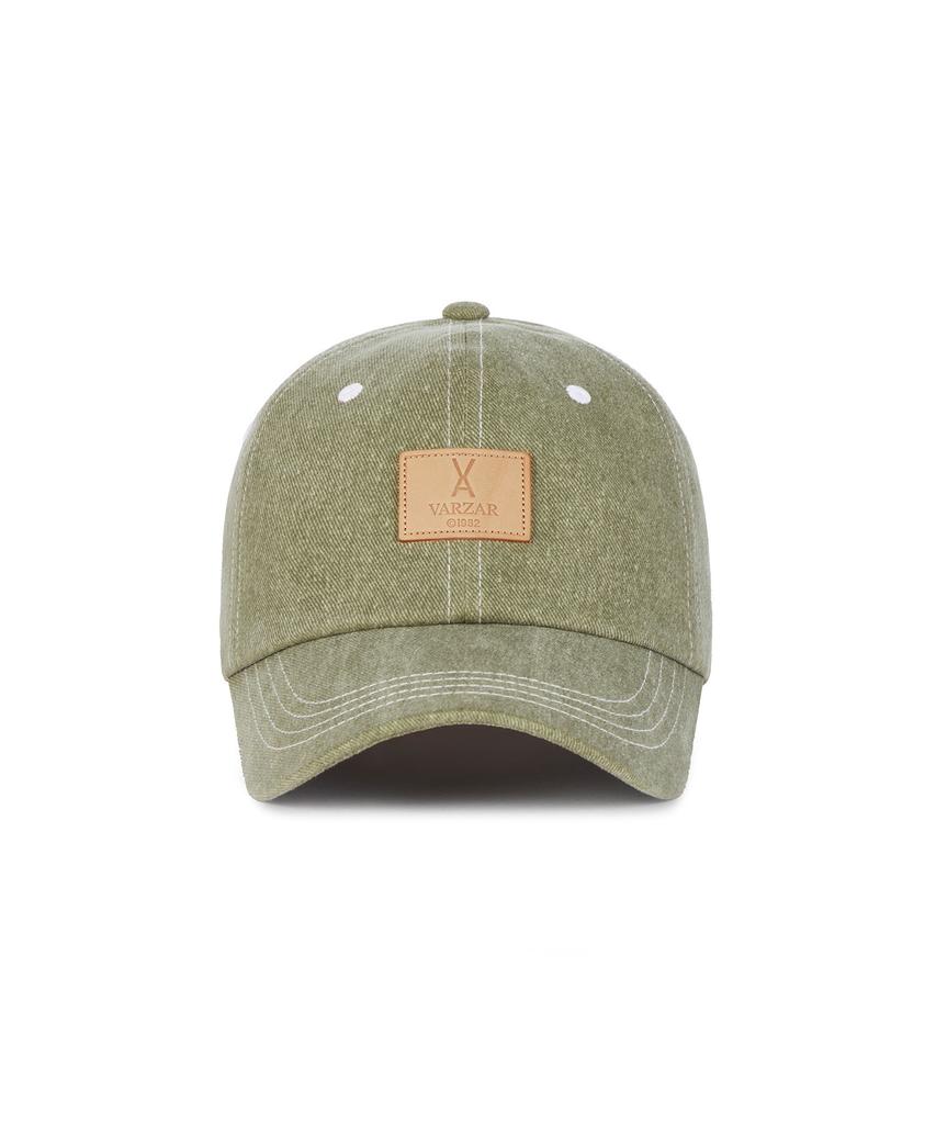 Bajal Va Square Pigment Label Ball Cap Deep Green