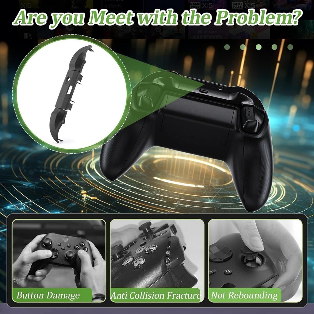 2/10Pcs Replacement LB RB Bumpers Button for Xbox Series X/S Controllers Black Shoulder Trigger Buttons Repair Part Accessory