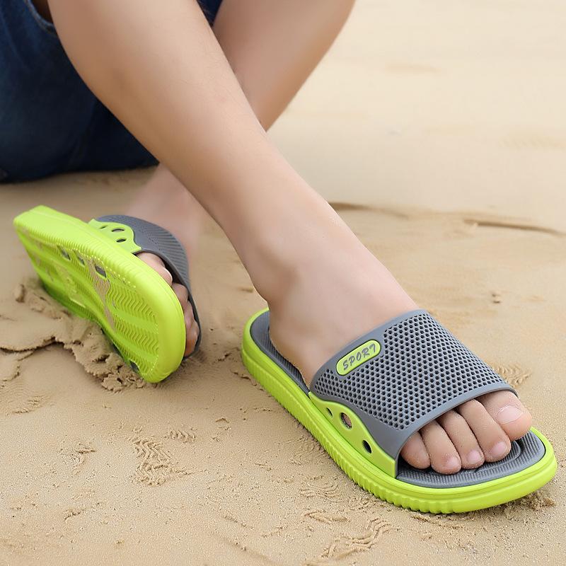 New Summer Casual Slippers Men Soft Elastic Outdoor Beach Flip Flops Indoor Bathroom Antiskid Thick Bottom Shoes Big Size 45