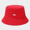 Cartoon fox embroidered bucket hat women fashion hipster sun hat summer college style couple foldable basin hat