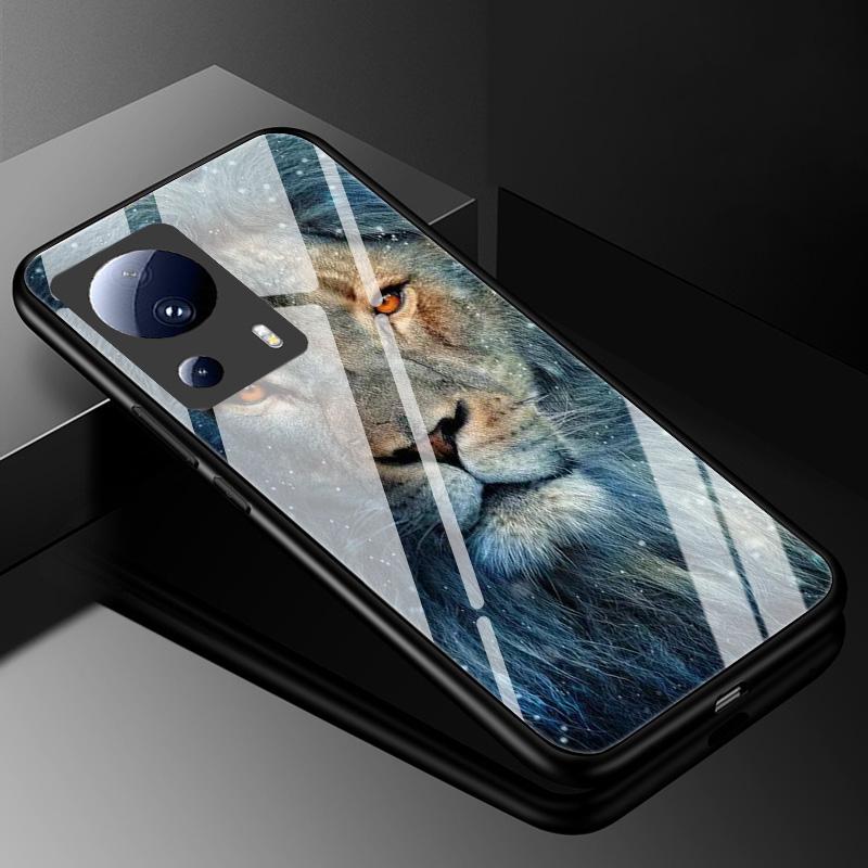 Tempered Glass Case for Xiaomi 13 Lite 5G Cover 13Lite Painted Hard Case for Xiaomi Mi 13 Lite Phone TPU Bumper Xiaomi13Lite