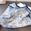 Chinese Ink and Water Temperament Cotton Linen Small Square Scarf Silk Scarf Imitation Velvet Scarf Shawl Sun Protection