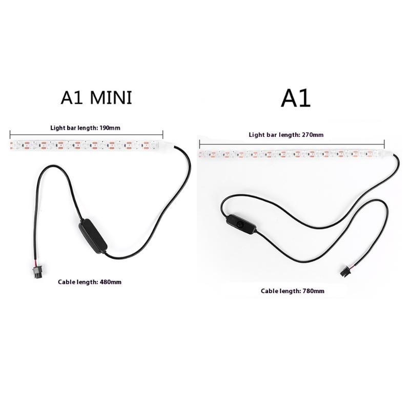 Upgrade Led Light Strip For Bambu Lab A1/A1Mini Ra95 Fill Light 24V White Light Super Bright For Bambulab 3D Printer Accessories