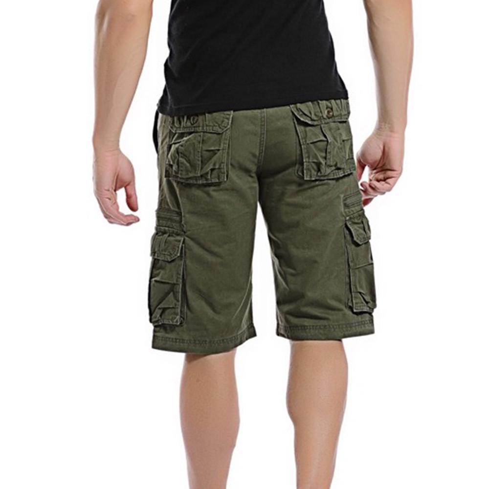 Men's Casual  Color Outdoors Pocket Beach Work  Trouser Cargo Shorts Pant
